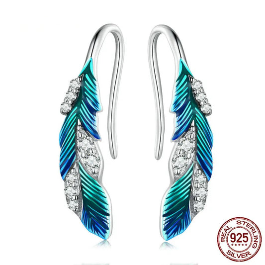 Blue Feathers Earrings
925 Sterling Silver